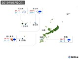 2019年05月20日の沖縄地方の実況天気