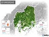 2019年05月24日の広島県の実況天気