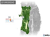 2019年05月24日の秋田県の実況天気