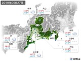 2019年05月27日の東海地方の実況天気