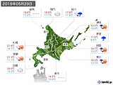 2019年05月29日の北海道地方の実況天気