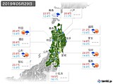 2019年05月29日の東北地方の実況天気