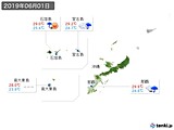 2019年06月01日の沖縄地方の実況天気