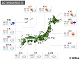 2019年06月01日の実況天気