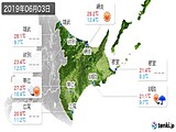 2019年06月03日の道東の実況天気