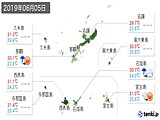 実況天気(2019年06月05日)