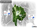 2019年06月07日の山梨県の実況天気