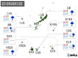 実況天気(2019年06月10日)