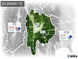 2019年06月11日の山梨県の実況天気