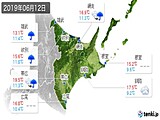 2019年06月12日の道東の実況天気