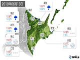 2019年06月13日の道東の実況天気