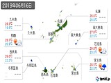 2019年06月16日の沖縄県の実況天気