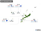 2019年06月18日の沖縄地方の実況天気