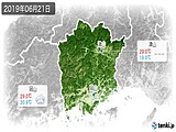 2019年06月21日の岡山県の実況天気