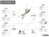 2019年06月21日の沖縄県の実況天気