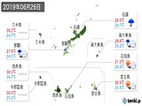 2019年06月26日の沖縄県の実況天気
