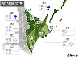 2019年06月27日の道東の実況天気