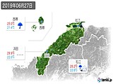 2019年06月27日の島根県の実況天気