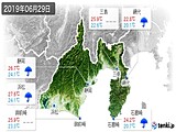2019年06月29日の静岡県の実況天気