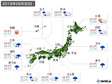 実況天気(2019年06月30日)