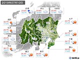 実況天気(2019年07月10日)