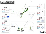 実況天気(2019年07月10日)