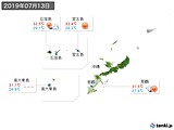 2019年07月13日の沖縄地方の実況天気