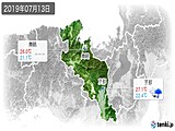 2019年07月13日の京都府の実況天気