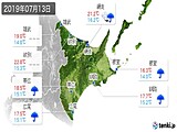2019年07月13日の道東の実況天気