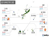 実況天気(2019年07月13日)