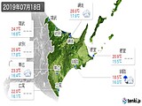 2019年07月18日の道東の実況天気