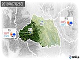 2019年07月26日の埼玉県の実況天気