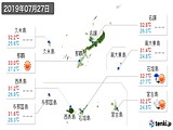 実況天気(2019年07月27日)