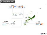 2019年08月05日の沖縄地方の実況天気