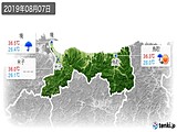 2019年08月07日の鳥取県の実況天気