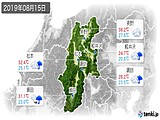 2019年08月15日の長野県の実況天気
