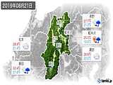2019年08月21日の長野県の実況天気