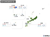 2019年08月31日の沖縄地方の実況天気