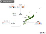 2019年09月01日の沖縄地方の実況天気