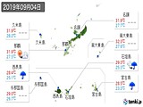 実況天気(2019年09月04日)