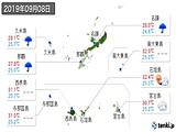 実況天気(2019年09月08日)