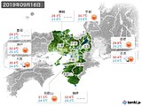 2019年09月16日の近畿地方の実況天気