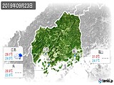 2019年09月23日の広島県の実況天気