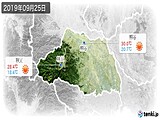 2019年09月25日の埼玉県の実況天気