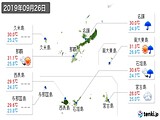 2019年09月26日の沖縄県の実況天気