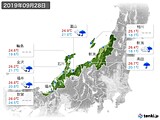 2019年09月28日の北陸地方の実況天気