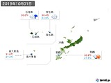 実況天気(2019年10月01日)