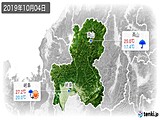 2019年10月04日の岐阜県の実況天気
