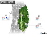 2019年10月08日の岩手県の実況天気