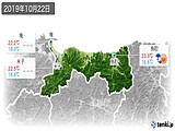 2019年10月22日の鳥取県の実況天気